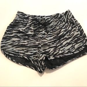 Zebra Print Black and Grey Athletic H&M Shorts